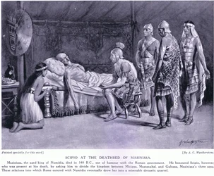 Scipio am Sterbebett von Masinissa